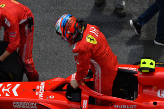 Kimi Raikkonen, Ferrari SF71H on the grid