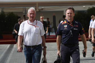 Dr Helmut Marko, consultant Red Bull Motorsport et Christian Horner, team principal Red Bull Racing