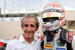 Anthoine Hubert, ART Grand Prix, fête son titre avec Alain Prost