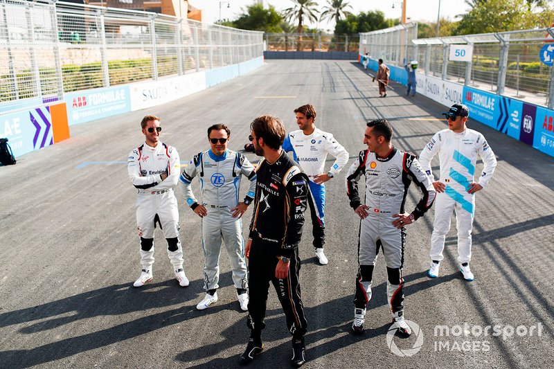 Jean-Eric Vergne, DS TECHEETAH, Felipe Massa, Venturi Formula E, Sébastien Buemi, Nissan e.Dams, Antonio Felix da Costa, BMW I Andretti Motorsports, Stoffel Vandoorne, HWA Racelab, pose for a photo on the grid