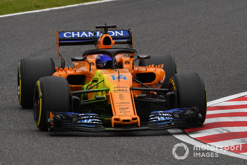 McLaren MCL33 parafina aerodinámica en la suspensión delantera