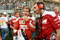 Sebastian Vettel, Ferrari on the grid