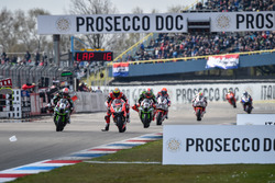 Jonathan Rea, Kawasaki Racing Team y Chaz Davies, Aruba.it Racing - Ducati Team