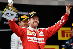 Podium: segundo, Sebastian Vettel, Ferrari
