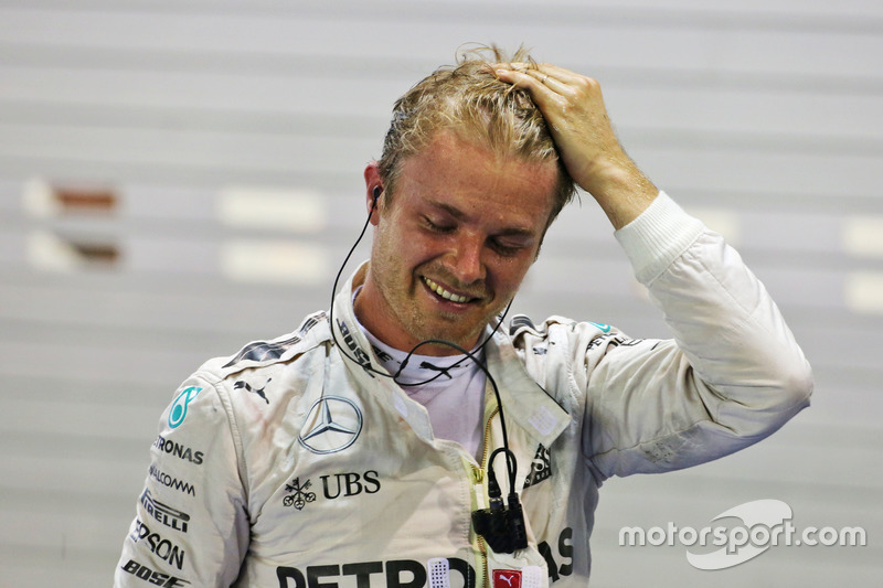 Race winner Nico Rosberg, Mercedes AMG F1 celebrates in parc ferme