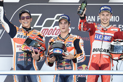 Podio: il vincitore della gara Dani Pedrosa, Repsol Honda Team, il secondo classificato Marc Marquez