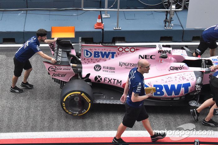 El coche de Esteban Ocon, Sahara Force India VJM10