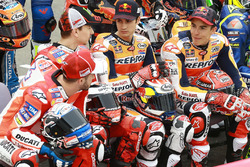 Andrea Dovizioso, Ducati Team; Jorge Lorenzo, Ducati Team; Dani Pedrosa, Repsol Honda Team; Marc Marquez, Repsol Honda Team