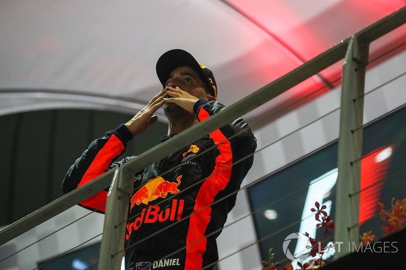 Podium: second place Daniel Ricciardo, Red Bull Racing