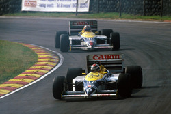Nelson Piquet, Williams FW11; Nigel Mansell, Williams FW11