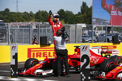 Il poleman Sebastian Vettel, Ferrari