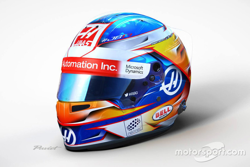 Casco de Romain Grosjean, Haas F1 Team