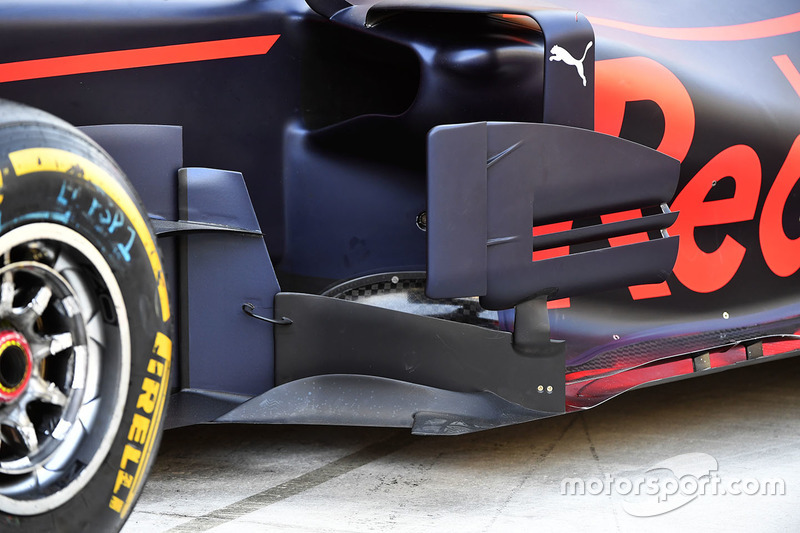 Detalle del bargeboard del Red Bull Racing RB13