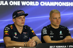 Max Verstappen, Red Bull Racing and Valtteri Bottas, Mercedes AMG F1 in the Press Conference