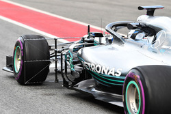 Valtteri Bottas, Mercedes-AMG F1 W09, avec un capteur aéro