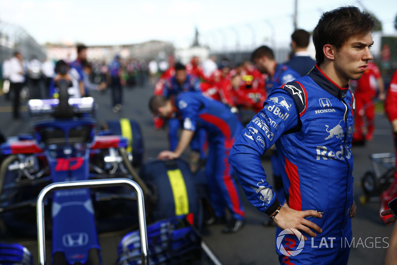 Pierre Gasly, Toro Rosso, sur la grille