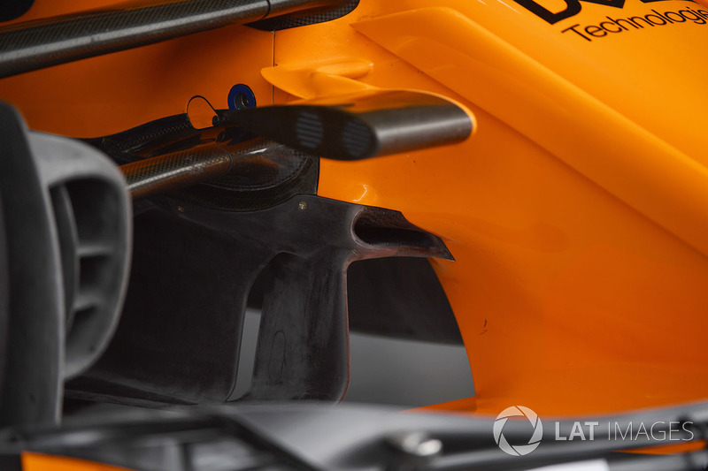 Detalle aerodinámico del McLaren MCL33
