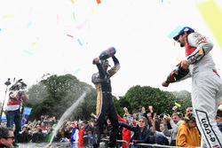 Jean-Eric Vergne, Techeetah, wins the Paris ePrix, Lucas di Grassi, Audi Sport ABT Schaeffler, finishes 2nd, Sam Bird, DS Virgin Racing, in 3rd