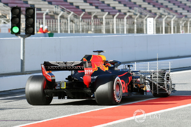 Max Verstappen, Red Bull Racing RB14 con sensores