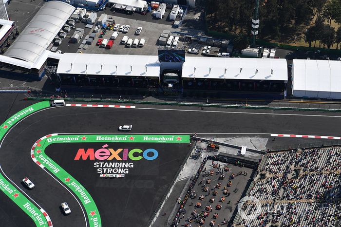 Vista desde el aire de la pista