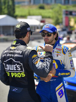 Jimmie Johnson, Hendrick Motorsports, Chevrolet Camaro Lowe's for Pros, Chase Elliott, Hendrick Motorsports, Chevrolet Camaro NAPA Auto Parts