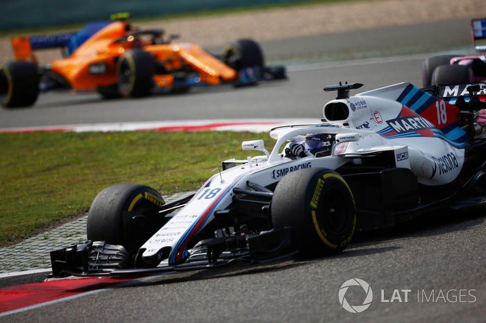 Lance Stroll, Williams FW41 Mercedes, Stoffel Vandoorne, McLaren MCL33 Renault