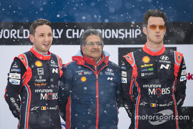 Yarış galibiThierry Neuville, Nicolas Gilsoul, Hyundai i20 WRC, Hyundai Motorsport, Michel Nandan