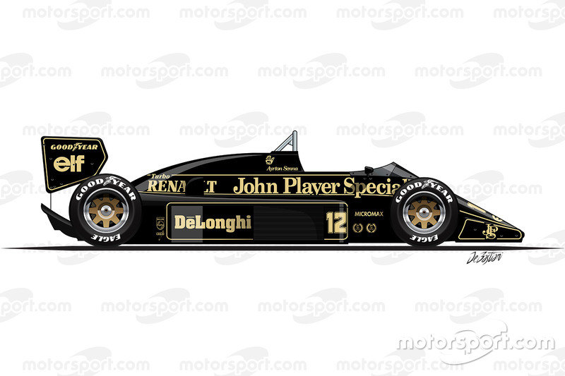 La Lotus 98T pilotée par Ayrton Senna