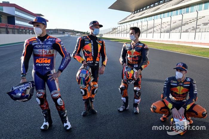 Miguel Oliveira, Red Bull KTM Tech 3, Brad Binder, Red Bull KTM Factory Racing, Dani Pedrosa, Red Bull KTM Factory Racing, Pol Espargaro, Red Bull KTM Factory Racing