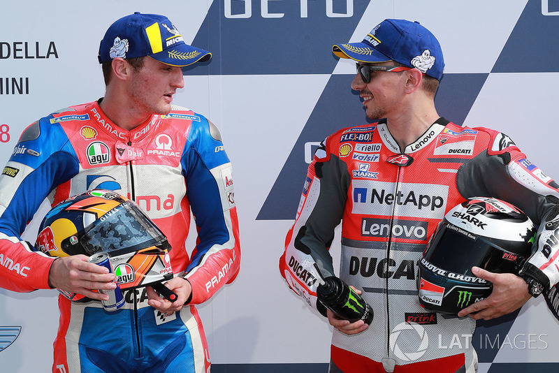 Володар поул-позиції Хорхе Лоренсо, Ducati Team, друге місце Джек Міллер, Pramac Racing