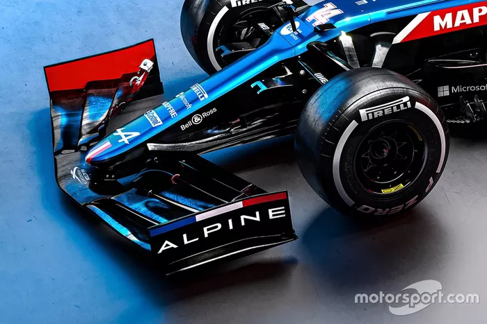 Detalle del alerón delantero del Alpine A521