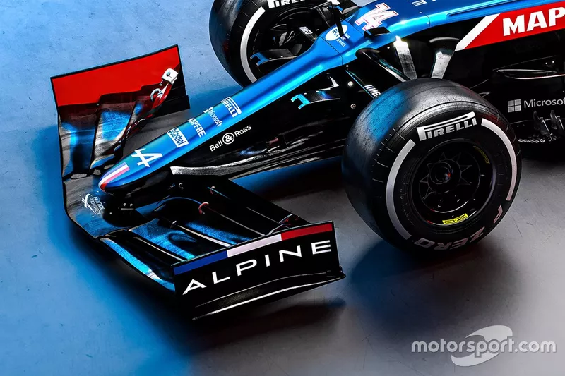 Alpine A521 front wing 
 detail