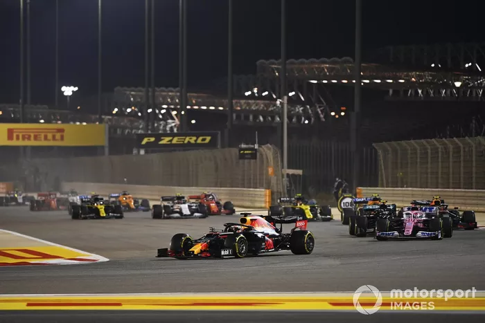 Max Verstappen, Red Bull Racing RB16, Sergio Pérez, Racing Point RP20, Valtteri Bottas, Mercedes F1 W11, Alex Albon, Red Bull Racing RB16 