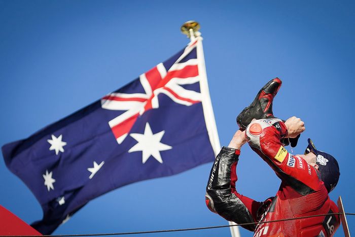 Podio: Ganador de la carrera Jack Miller, equipo Ducati