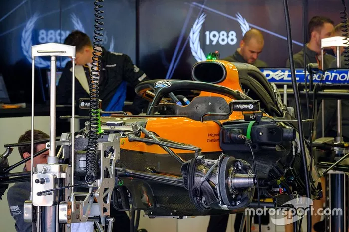 McLaren MCL34 in garage