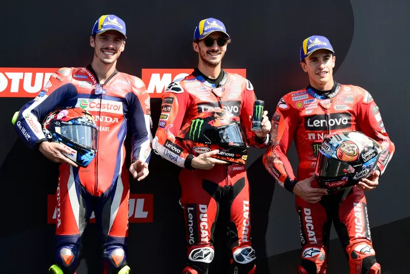 Joan Mir, Honda HRC, Francesco Bagnaia, Ducati Team, Marc Marquez, Ducati Team