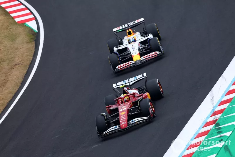 Lewis Hamilton, Ferrari, Isack Hadjar, Racing Bulls Team
