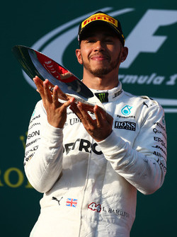 Podium : le second Lewis Hamilton, Mercedes AMG F1