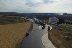 Asfalteringswerkzaamheden op de Hungaroring