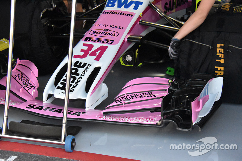 Force India VJM11, első szárny, részlet