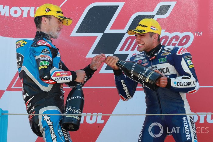 Podio: Aron Canet, Estrella Galicia 0,0, Jorge Martin, Del Conca Gresini Racing Moto3