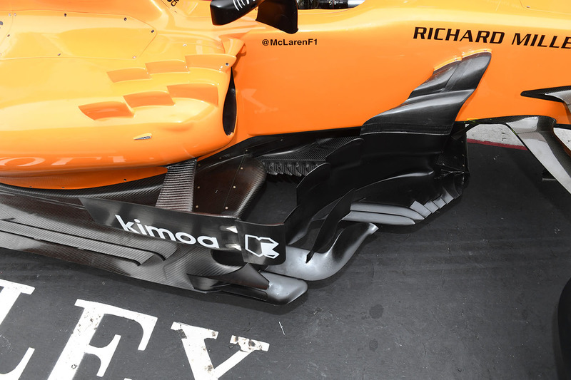 McLaren MCL33 bargeboard detail