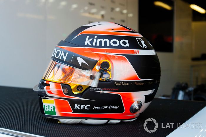 Casco de Stoffel Vandoorne, McLaren