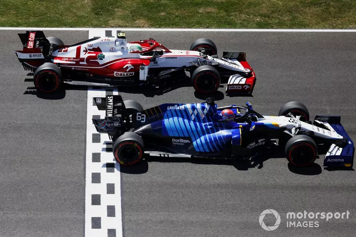 George Russell, Williams FW43B, Antonio Giovinazzi, Alfa Romeo Racing C41