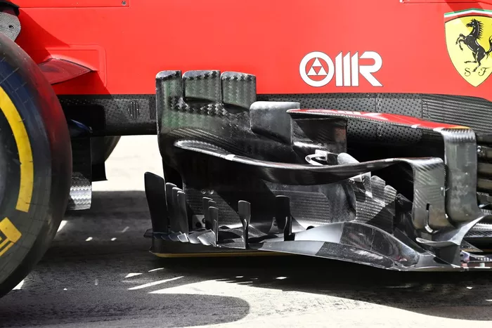 Detalle técnico del Ferrari SF21