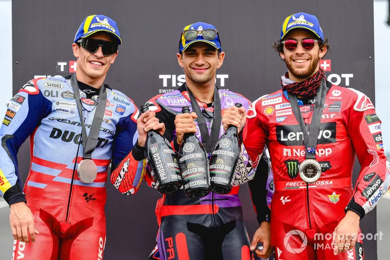 Marc Marquez, Gresini Racing, Jorge Martin, Pramac Racing, Enea Bastianini, Ducati Team 
