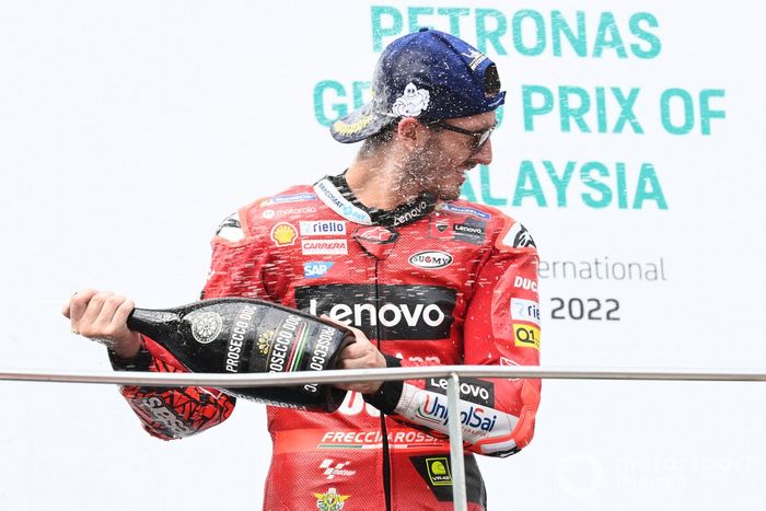 Podio: ganador Francesco Bagnaia, Ducati Team