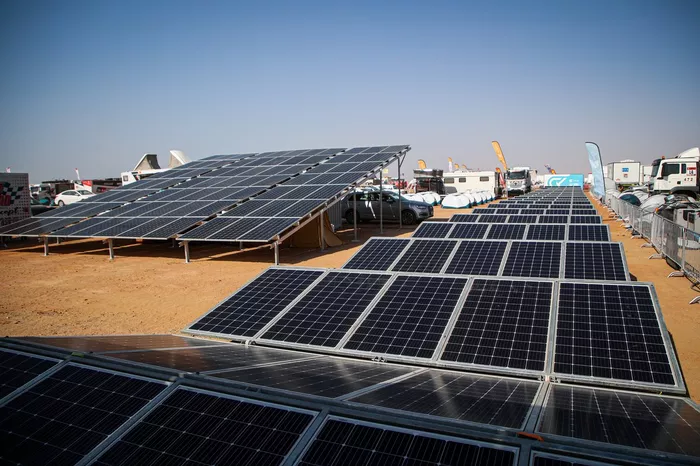 Panel solar de Green Corp en el Dakar 2021