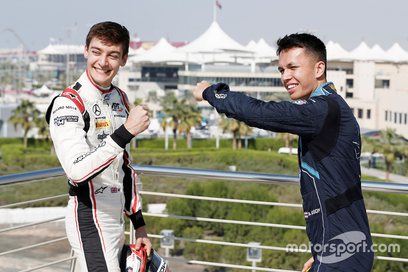 George Russell, ART Grand Prix And Alexander Albon, DAMS
