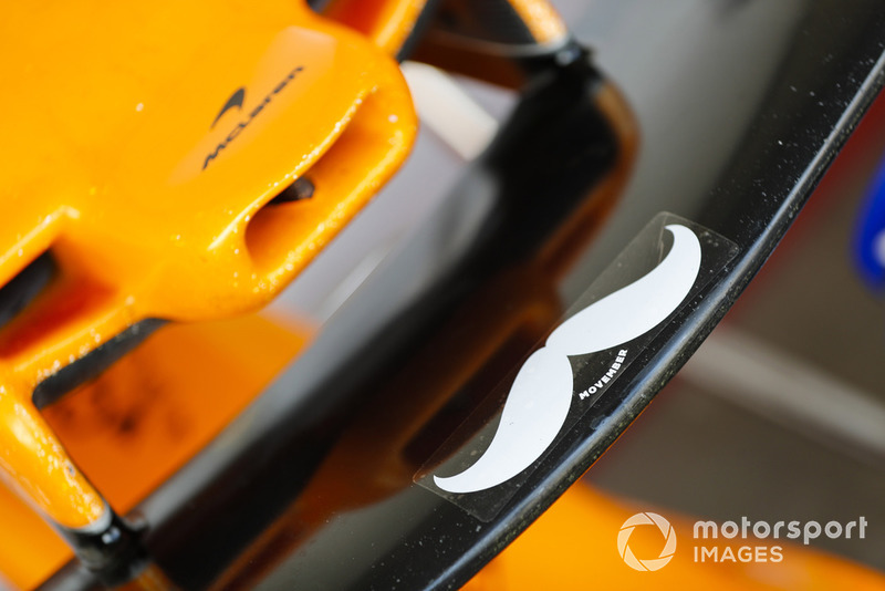 A moustache on the nose of the McLaren MCL33.